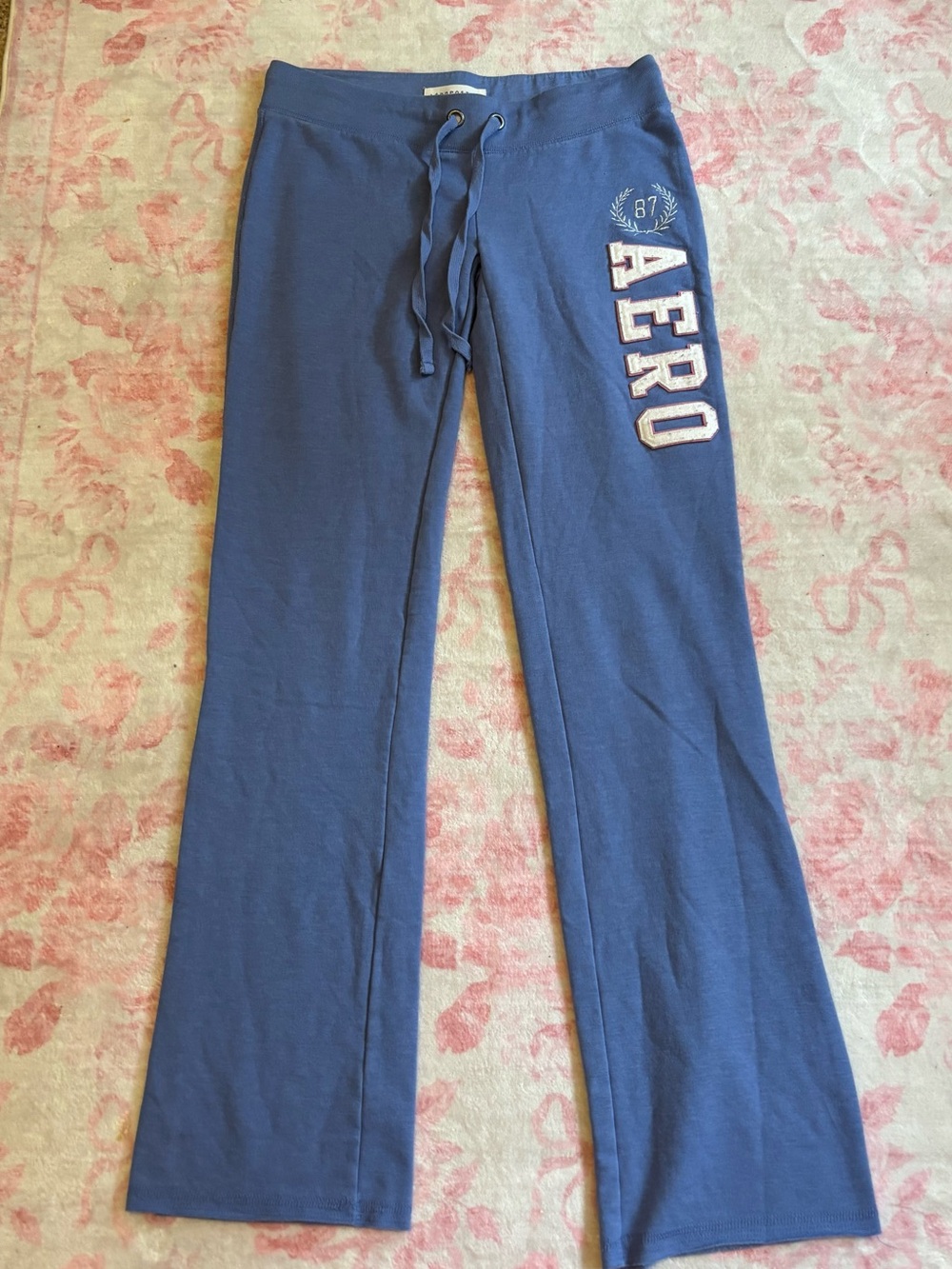 Aeropostale vintage blue low rise flare sweatpants y2k